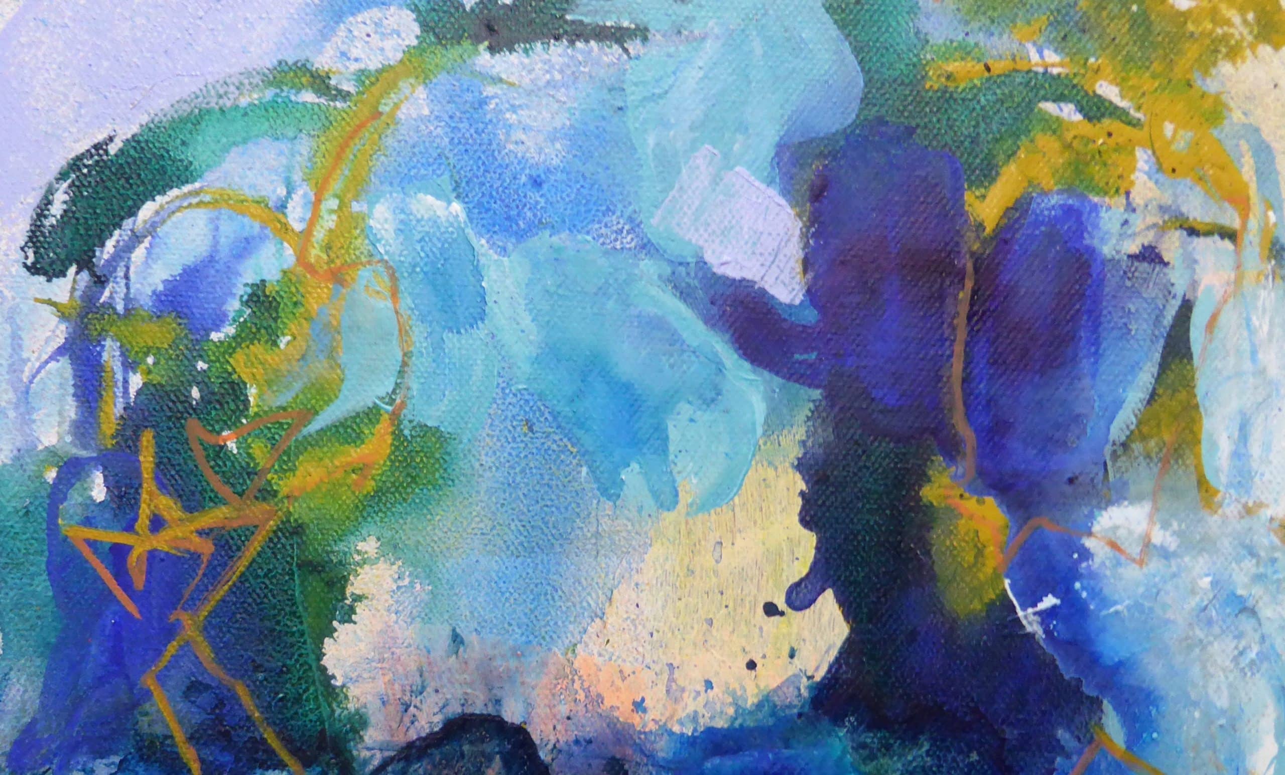 blue and brown steel bridge